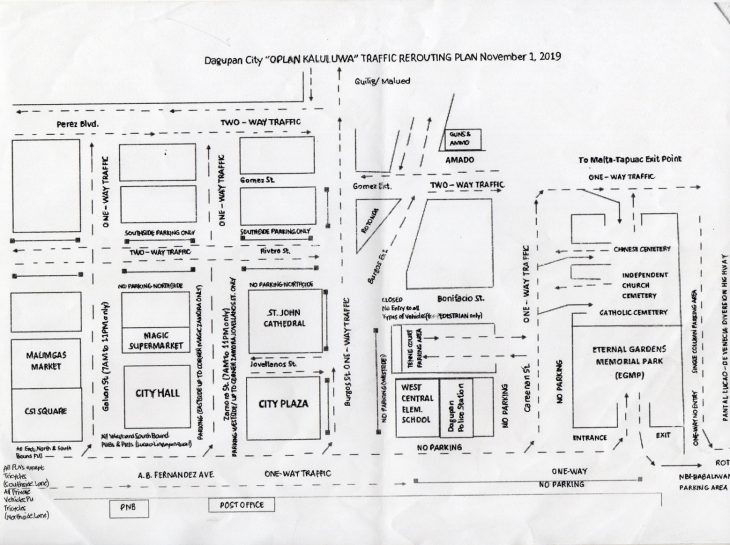 Heads up: Temporary traffic rerouting in Dagupan City on Nov. 1 now out
